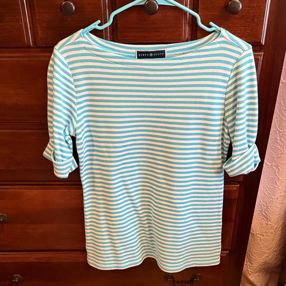 Blue Striped Women's Top